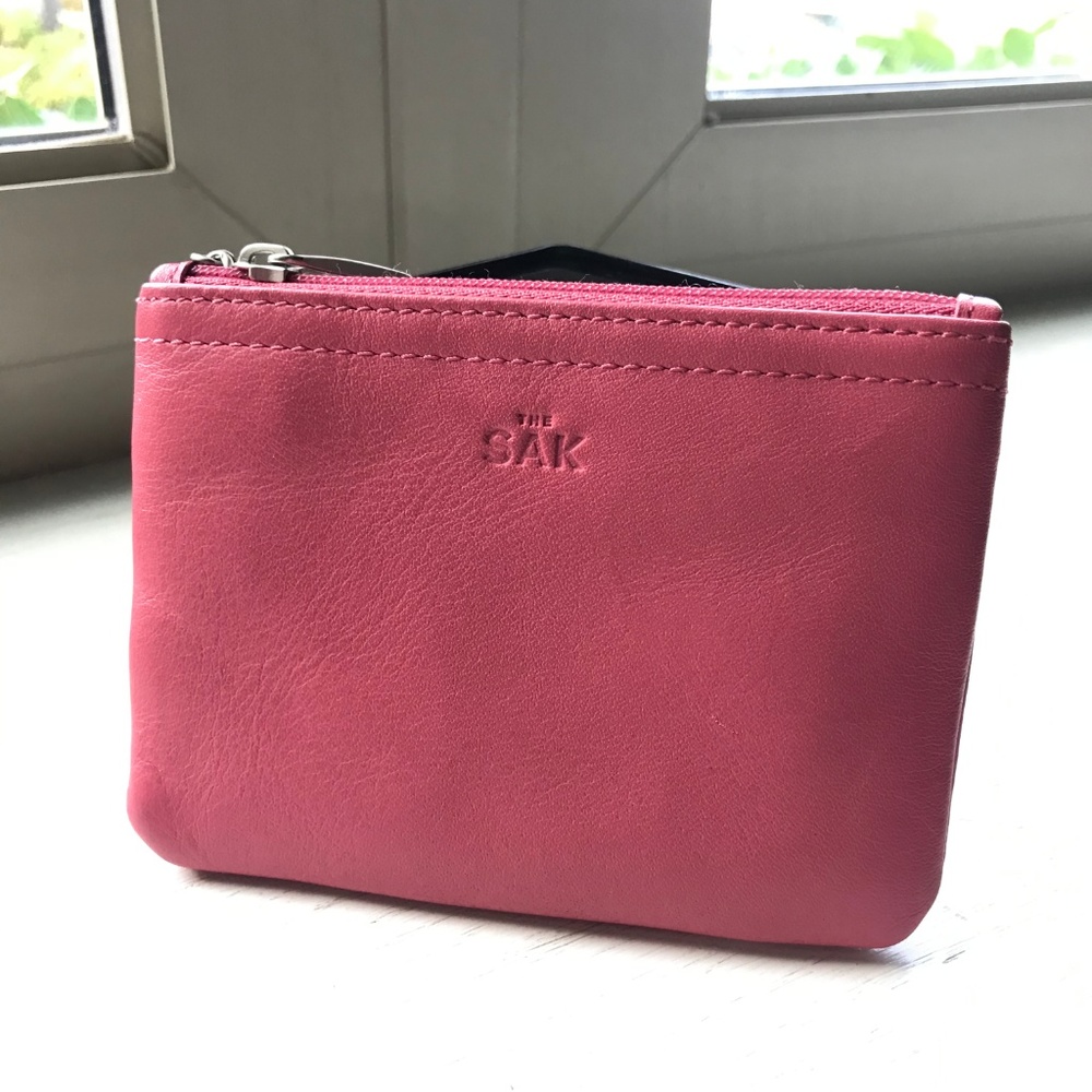 🩰 The Sak Pink Leather Card Wallet